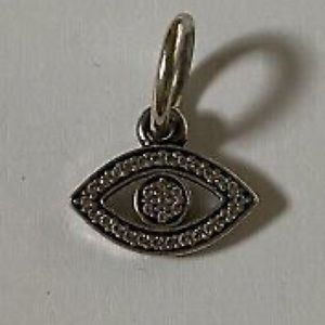 Pandora Symbol of Insight Evil Eye Protection Charm Pendant Retired 791349cz